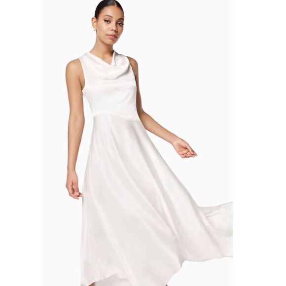 Elliatt Halle Handkerchief Hem Satin Gown bridal shower Dress size XL NWT$300 - Picture 1 of 8
